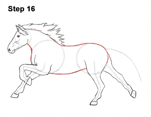 horse drawing for beginners