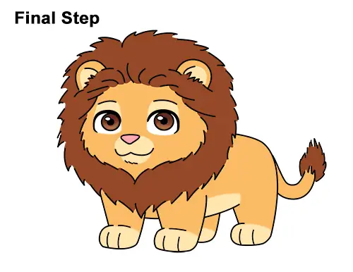 How to Draw a Lion (Cartoon)