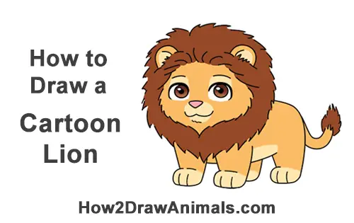 How to Draw a Lion (Cartoon)