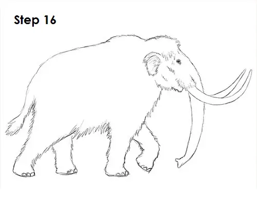 Wooly Mammoth Pencil Coloring Pages