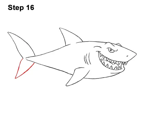 How to Draw a Shark Cartoon VIDEO StepbyStep Pictures