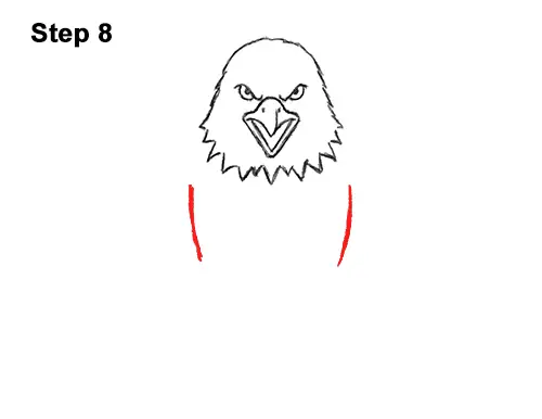 How to Draw Angry Cartoon Bald Eagle Flying Wings Talons 8