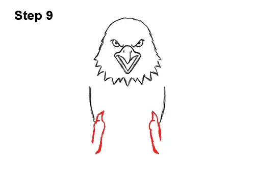 How to Draw Angry Cartoon Bald Eagle Flying Wings Talons 9