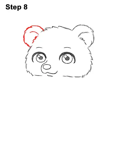 How to Draw a Cute Little Mini Chibi Cartoon Brown Bear Cub 8