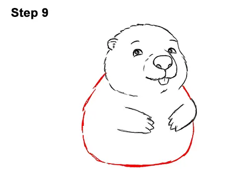 How to Draw Cute Cartoon Beaver 9