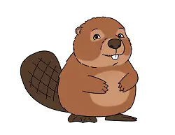 How to Draw a Cute Cartoon Beaver