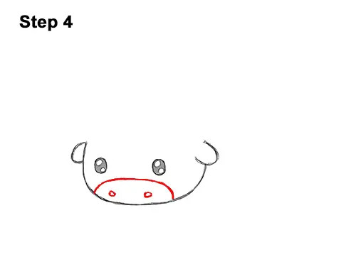 How to Draw Cute Cartoon Bison Buffalo 4