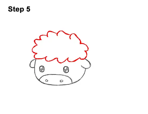 How to Draw Cute Cartoon Bison Buffalo 5