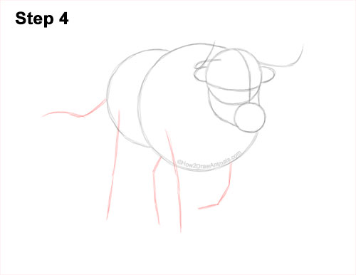 How to Draw a Bull Charging Forward 4