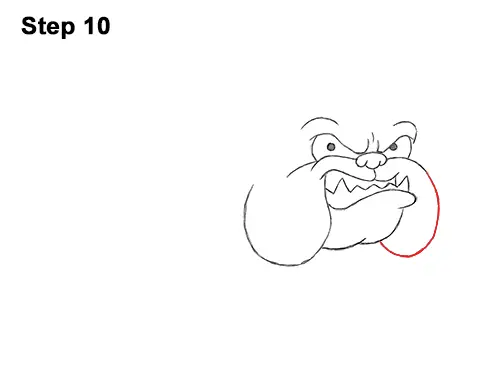 Draw Cartoon Bulldog Tough Mean Dog 10