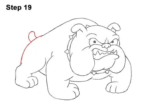 Draw Cartoon Bulldog Tough Mean Dog 19