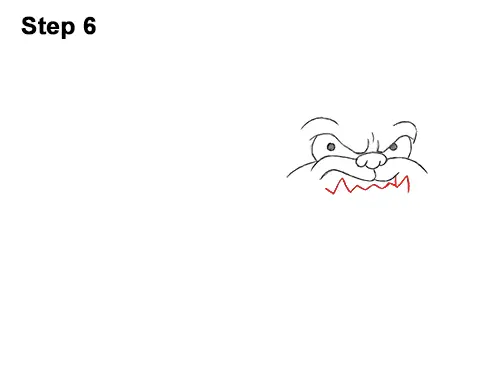 Draw Cartoon Bulldog Tough Mean Dog 6