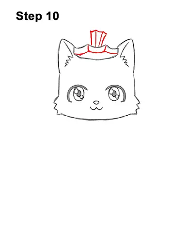 How to Draw Cute Cartoon Black Cat Kitten Halloween Chibi Kawaii 10