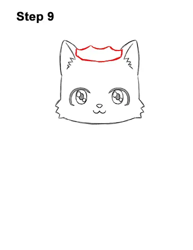 How to Draw Cute Cartoon Black Cat Kitten Halloween Chibi Kawaii 9