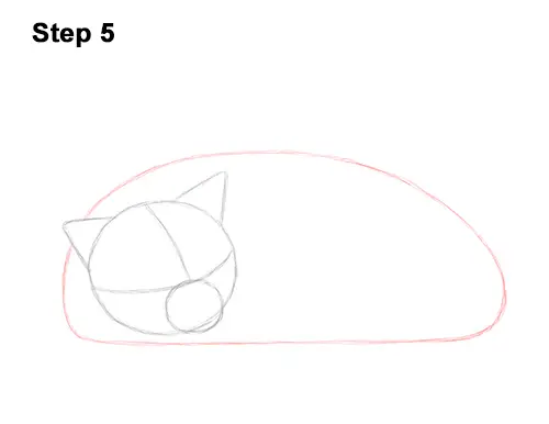 How to Draw a Cat Kitten Sleeping 5