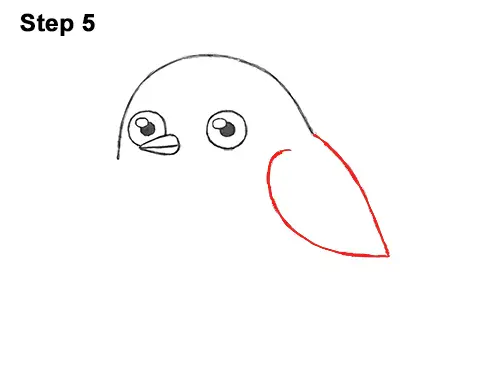 Draw Cute Cartoon Chibi Little Mini Chickadee Bird 5