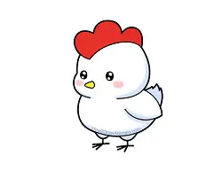 How to Draw a Cute Chicken Bird Cartoon