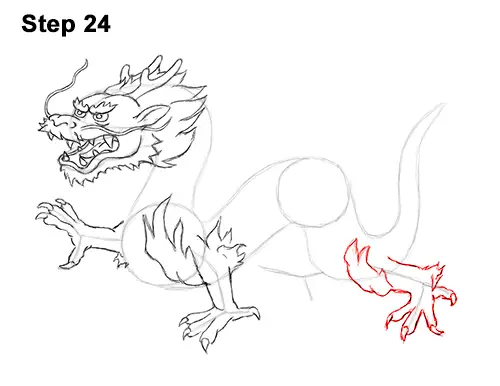 Draw Chinese Dragon 24