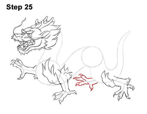 Draw Chinese Dragon 25