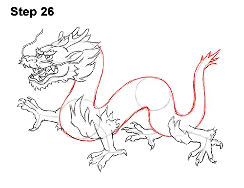Draw Chinese Dragon 26