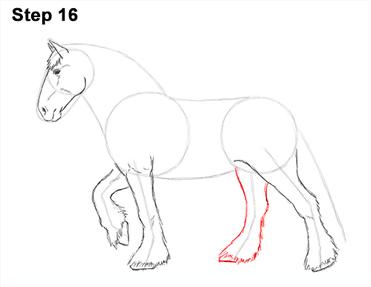 clydesdale horse drawing