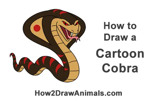 How to Draw a Cartoon Mean Angry Cobra Snake