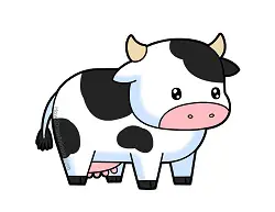 how to draw a cute cartoon cow