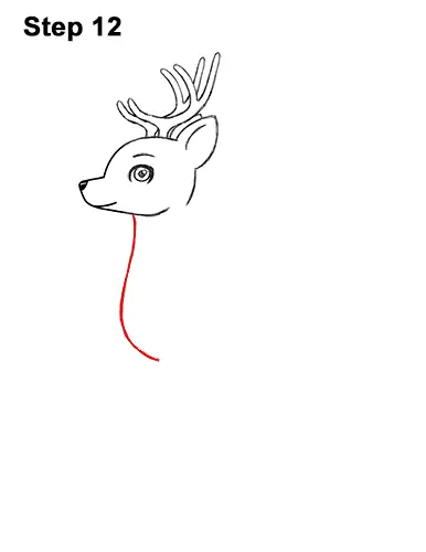 How to Draw Cute Cartoon Deer Antlers 12