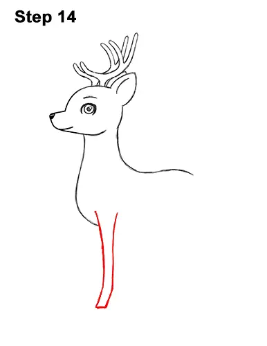 How to Draw Cute Cartoon Deer Antlers 14