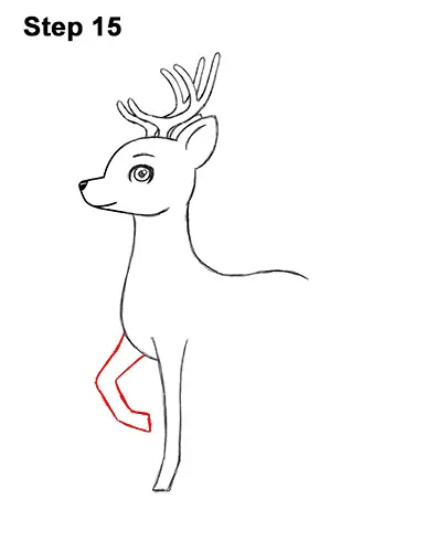 How to Draw Cute Cartoon Deer Antlers 15