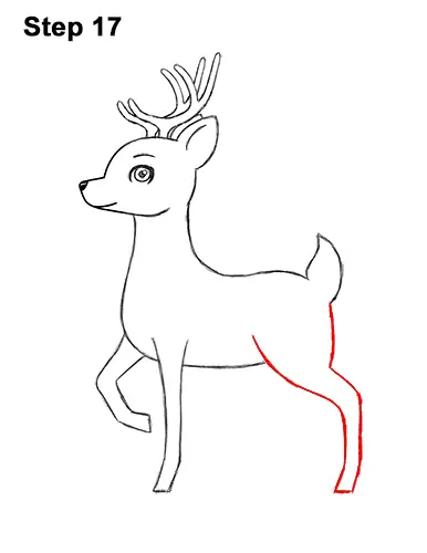 How to Draw Cute Cartoon Deer Antlers 17