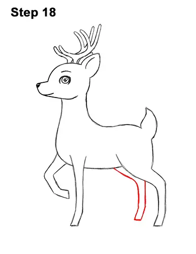 How to Draw Cute Cartoon Deer Antlers 18