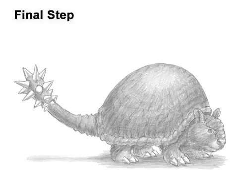 How to Draw a Doedicurus (Glyptodon) VIDEO & Step-by-Step Pictures