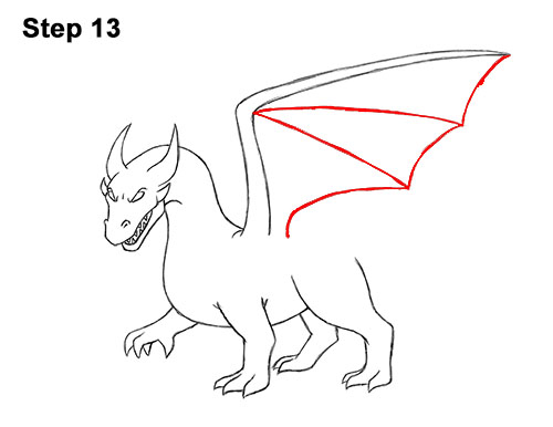 How To Draw A Dragon Cartoon