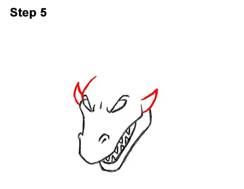 How to Draw Cool Angry Mean Cartoon Dragon 5