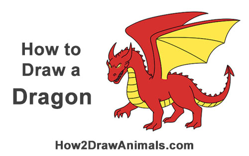 How to Draw Cool Angry Mean Cartoon Dragon