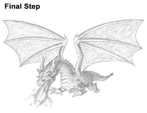 How To Draw A Dragon Flying