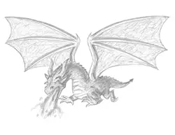 How to Draw a Dragon Flying Fire