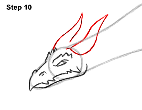 How to Draw a Dragon Flying Wings 10