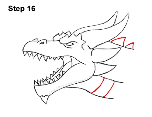 How To Draw A Dragon Head (cartoon) Video & Step-by-step Pictures