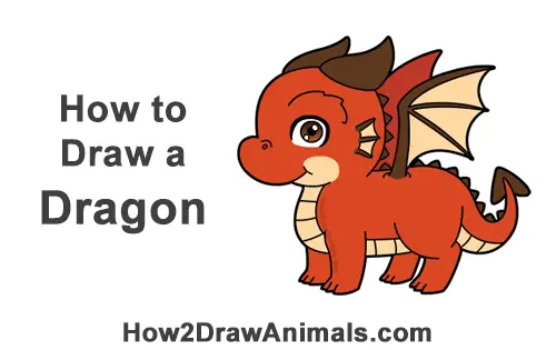 How To Draw A Dragon Cartoon Video Step By Step Pictures