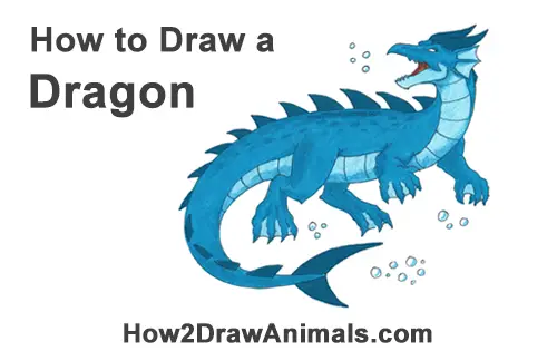 How to Draw Water Dragon Fictional Color