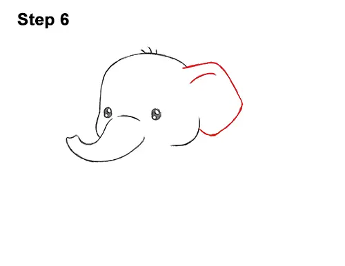 How to Draw Cute Cartoon Elephant Chibi 6