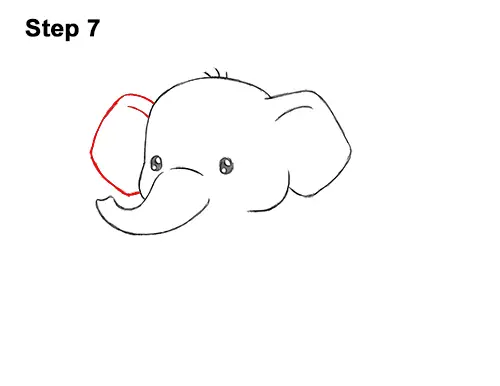 How to Draw Cute Cartoon Elephant Chibi 7
