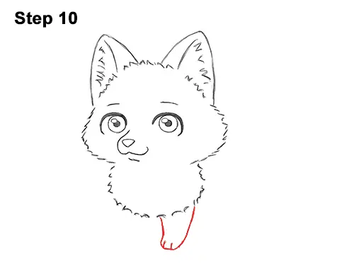 Draw Cute Cartoon Red Fox Chibi Little Mini 10