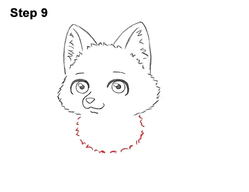 Draw Cute Cartoon Red Fox Chibi Little Mini 9