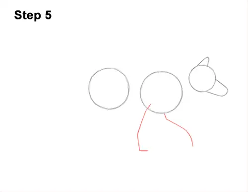 How to Draw a Red Fox Walking Side View 5