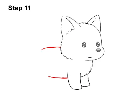 How to Draw Cute Cartoon German Shepherd Puppy Dog 11