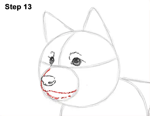 How to Draw a Cute German Shepherd Puppy Dog 13