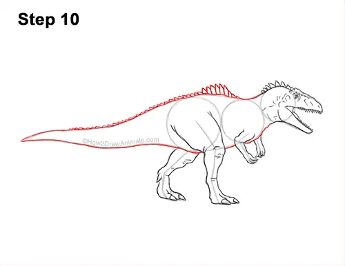 How to Draw a Giganotosaurus Dinosaur from Jurassic World Dominion 10